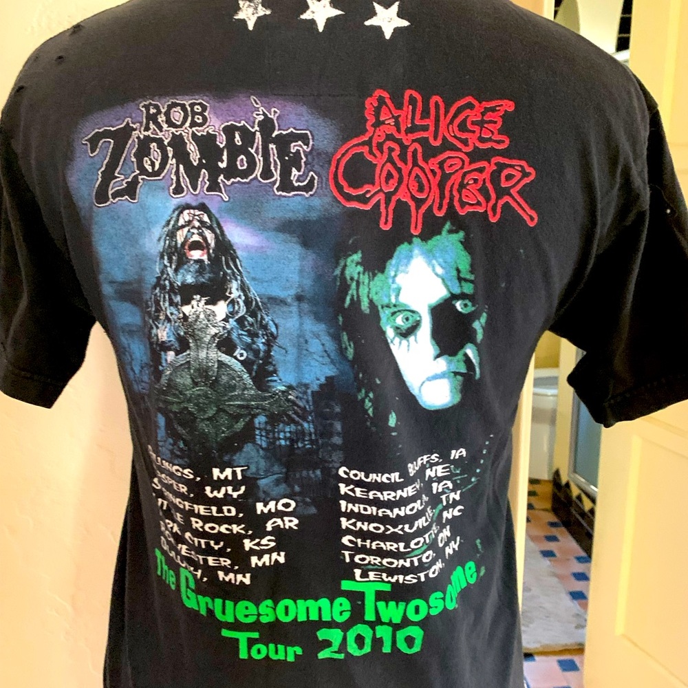 Icon T-shirt rob zombie and Alice Cooper small